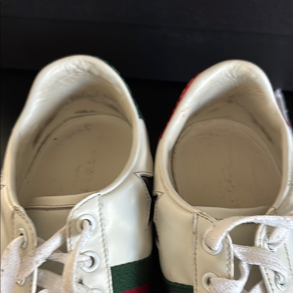 Gucci White Athletic Shoes with Red and Blue Stars - Picture 3 of 8